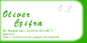 oliver czifra business card